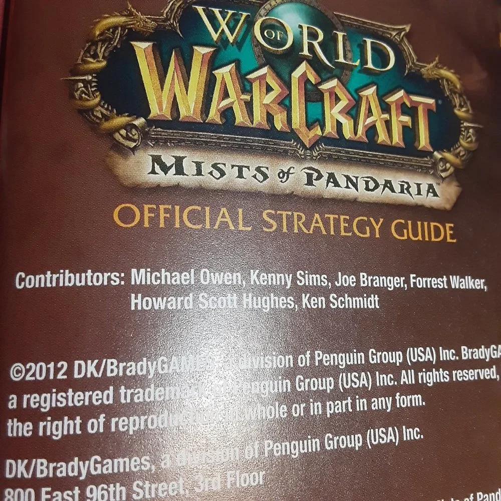 World of Warcraft Mists of Pandaria Limited Edition 2012 Strategy Guide Book